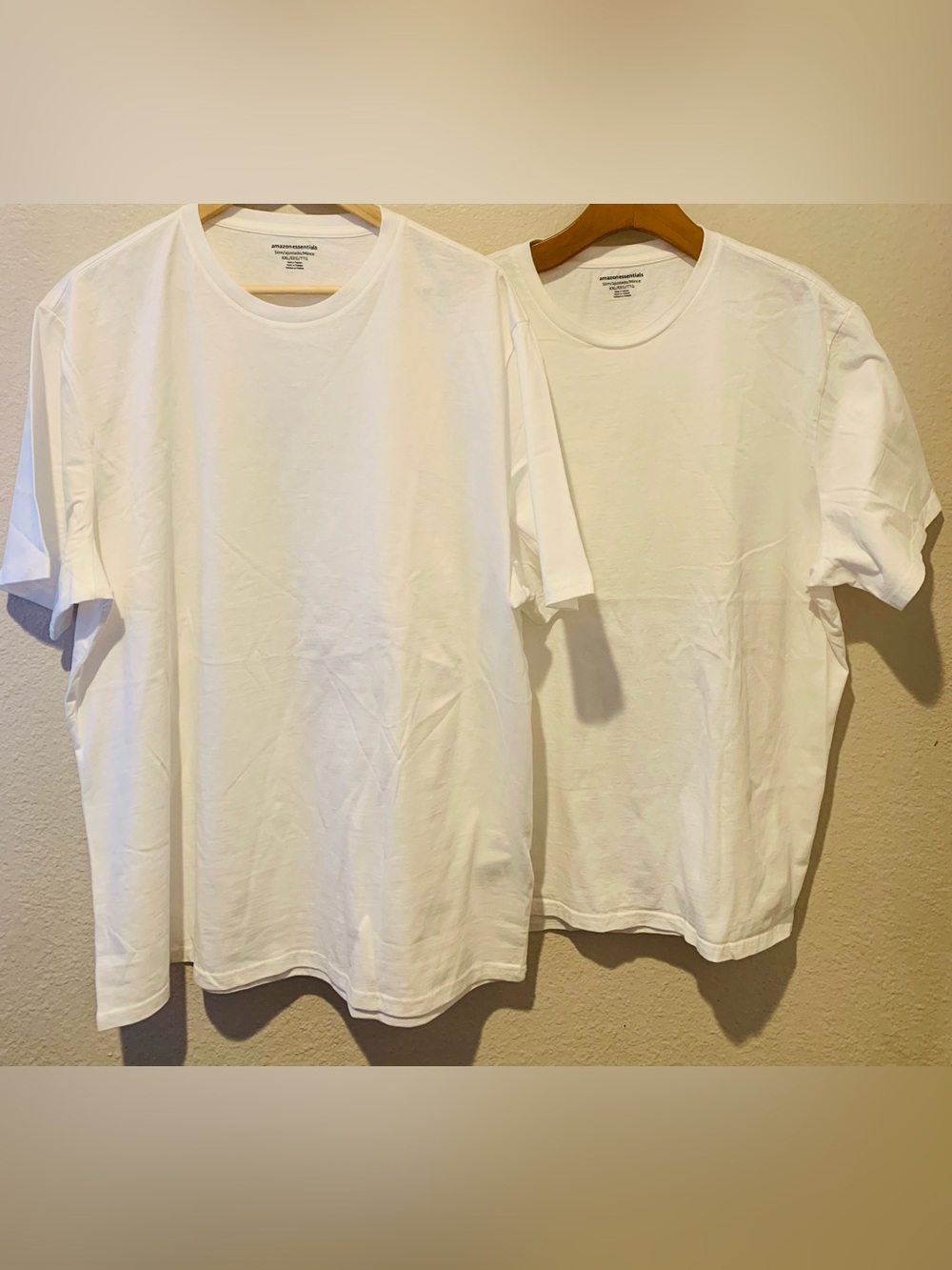 Amazon Essentials  2 White Short Sleeve Tees  1 NWOT